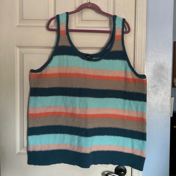 Torrid stripe multi Eyelash Pullover Cami Sweater size 6X - Picture 5 of 8